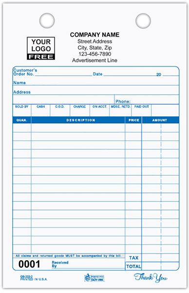 General Sales Registered Invoice Forms