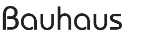 bauhaus font preview 