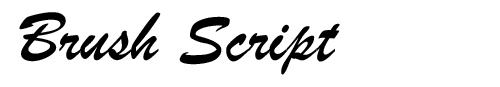 Brush Script font preview