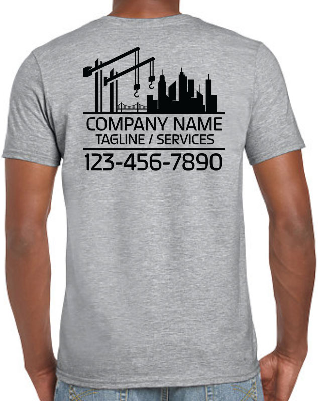 Commercial Builder Company Uniforms back imprint