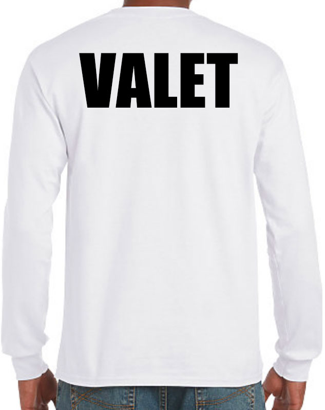 Custom Valet Long Sleeve Shirts back