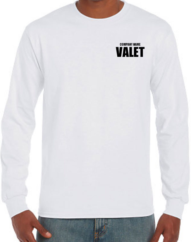 Custom Valet Long Sleeve Shirts front left