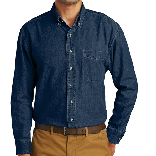 Custom Long Sleeve Value Denim Shirt