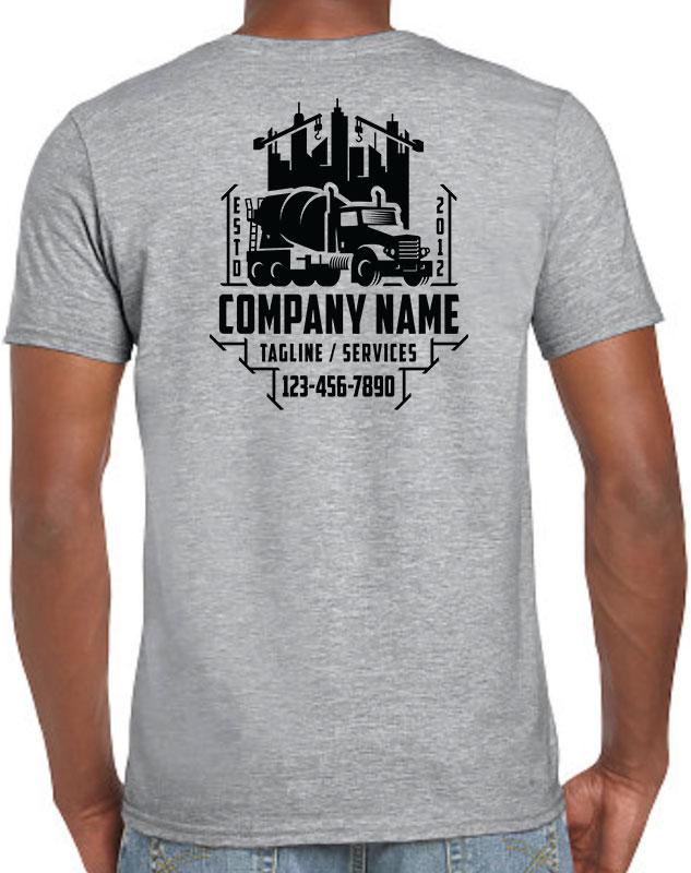 City Concrete Construction Uniforms with back imprint