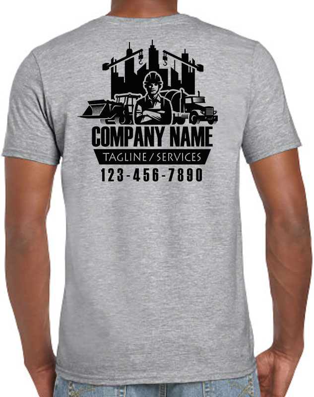 City Construction Worker Company Uniforms with back imprint