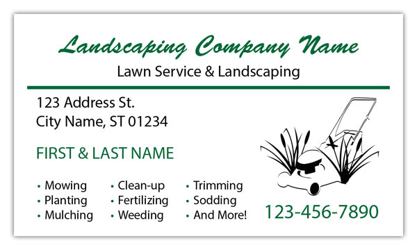 Lawn Mowing Business Cards