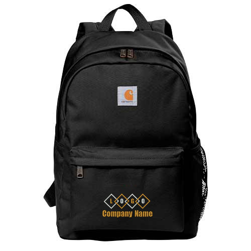Personalized Canvas Black Backpack