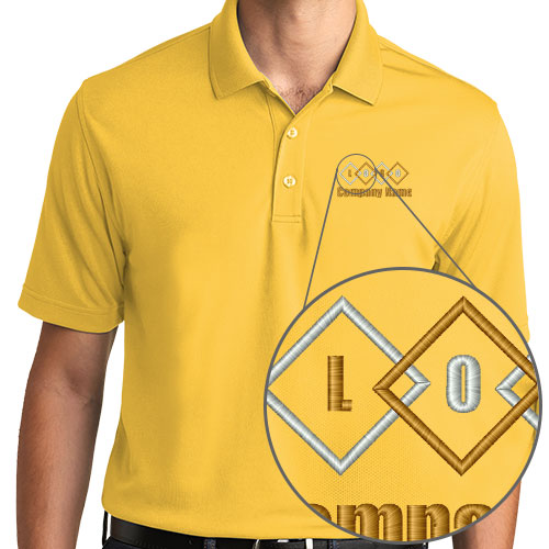 Custom Port Authority Dry Zone Polo with Embroidery