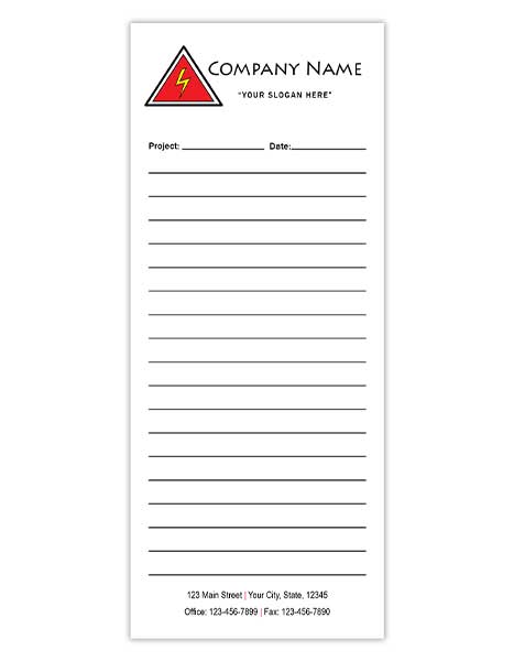 Electrical Company Notepads