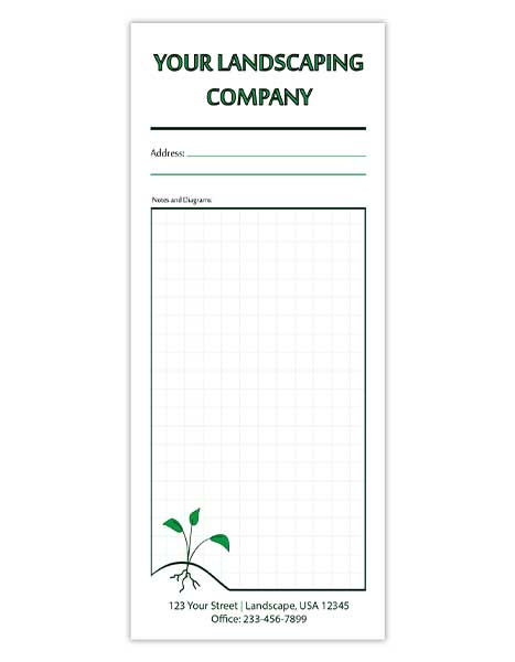 Medium Personalized Lawn Care Notepad