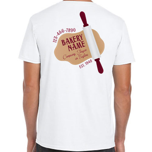 Bakery T-Shirt with Rolling Pin Dough Logo