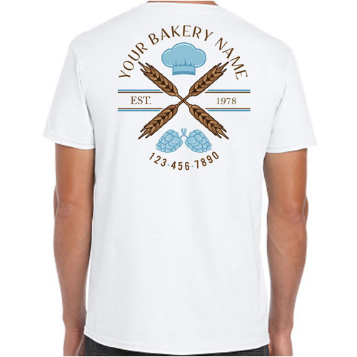 Bakery Cafe Shirts with Wheat Logo