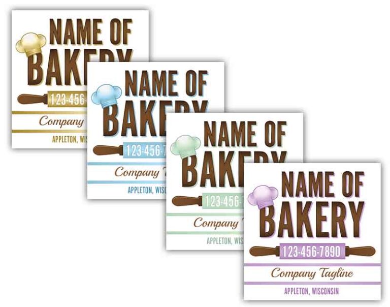 Customizable bakery classic labels