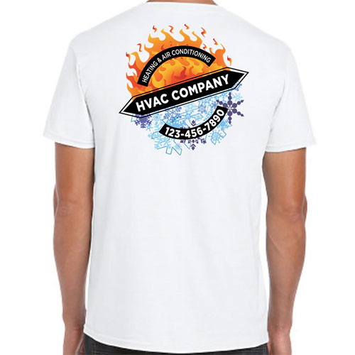 Fire & Snowflake HVAC Work T-Shirts