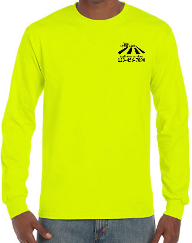 Landscaping Company Long Sleeve Work Uniforms with front left imprint