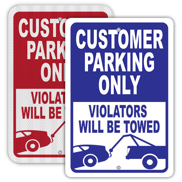 customer parking only ロードサイン Customer Parking Only Custom Logo Street / Wall Decal for