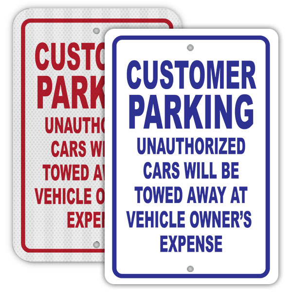Customer Parking Sign