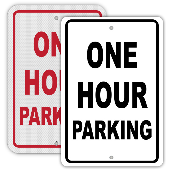 One Hour Parking Signs