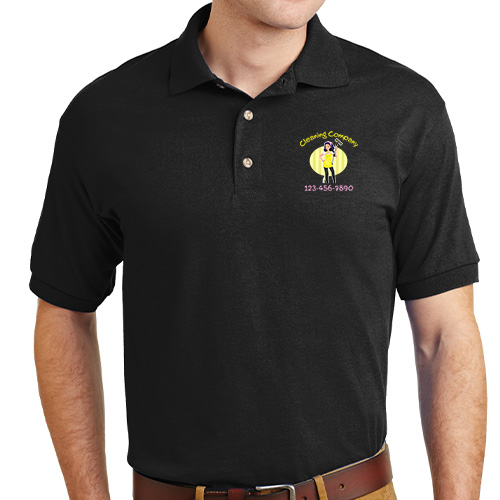 Maid Cleaning Crew T-Shirt Polos with yellow design