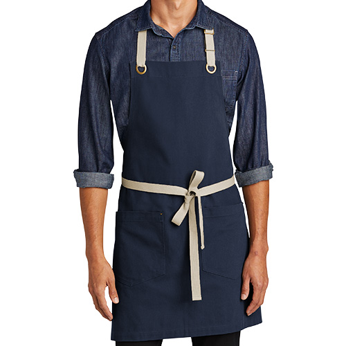 Navy Port Authority Canvas Full-Length Two-Pocket Apron