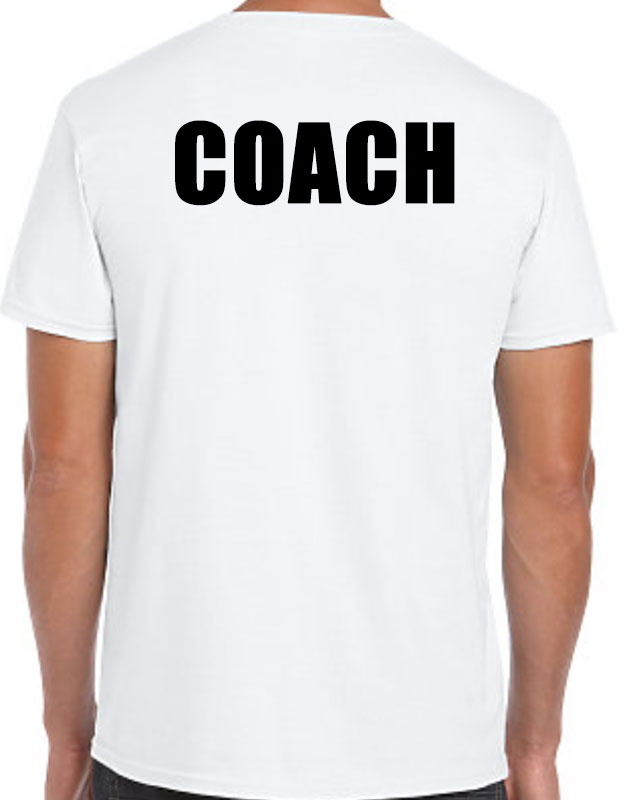 Custom Printed Coach Uniforms with back imprint