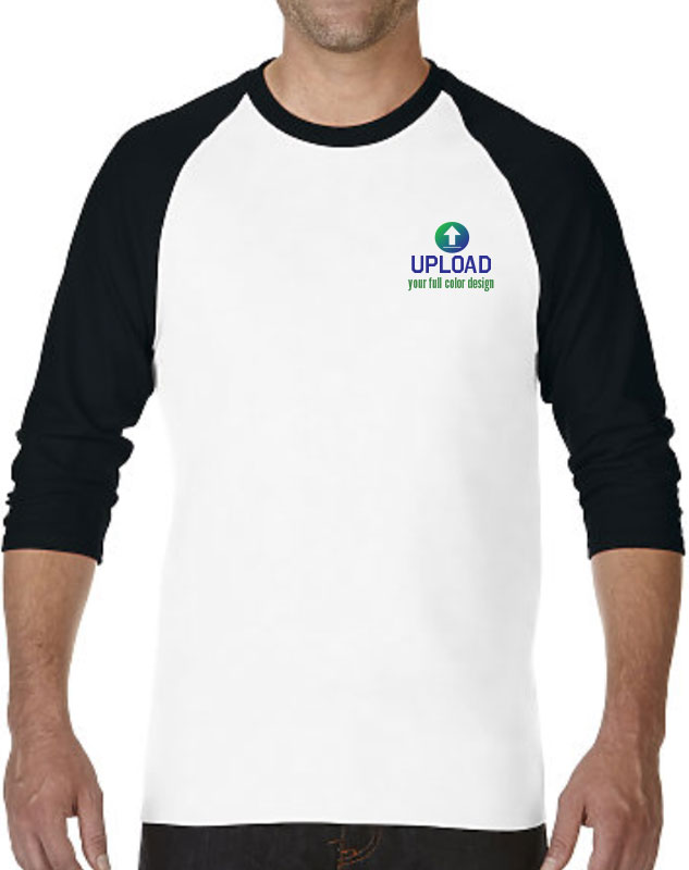 Personalized Raglan Shirts with front left chest