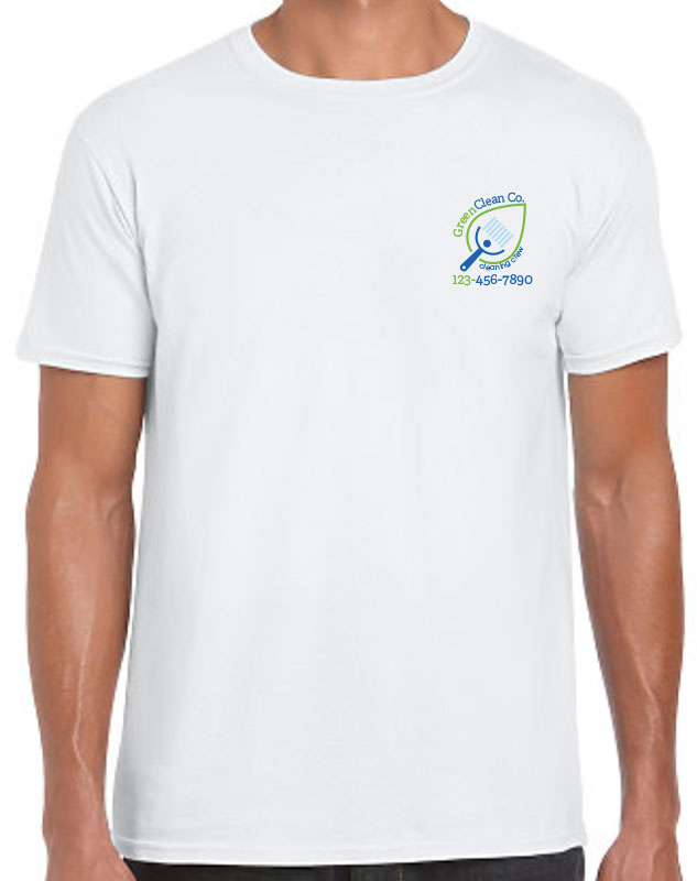 Eco Cleaning Crew T-Shirt with front left imprint