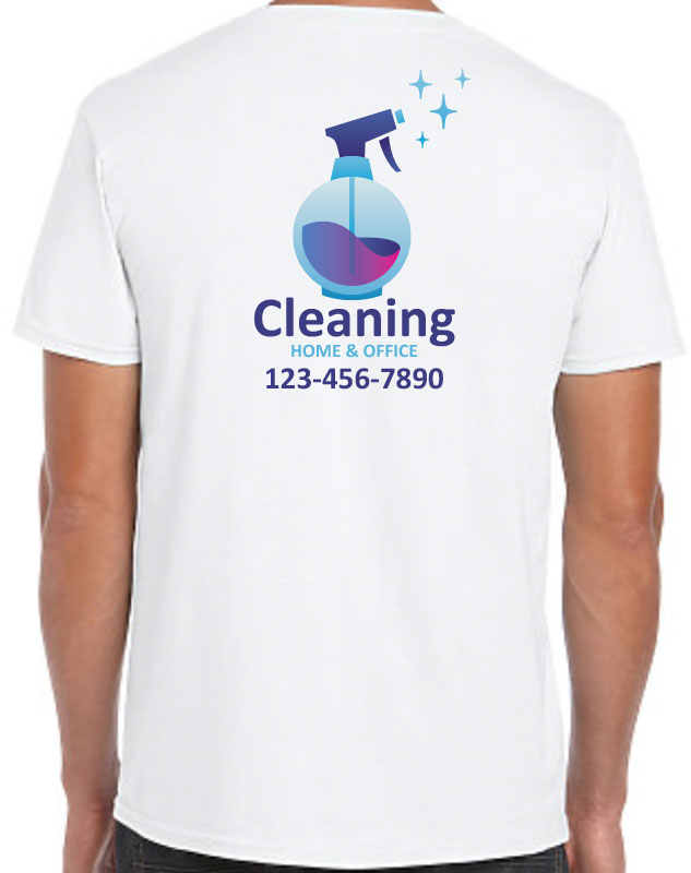 Cleaning Team Crew T-Shirt with back imprint