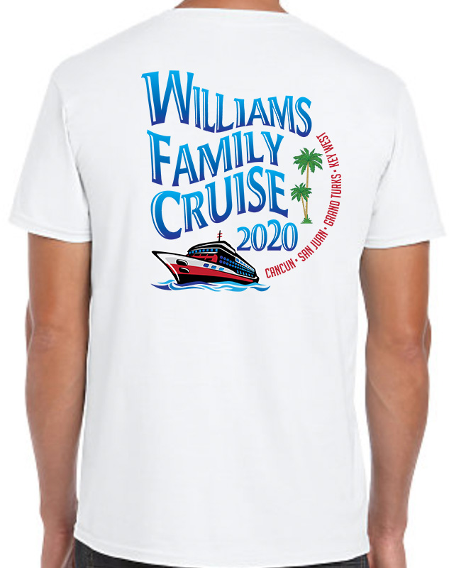 Personalized Family Cruise Shirts with back imprint