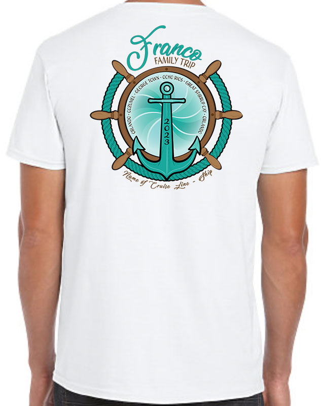 Personalized Group Cruise Shirts with back imprint