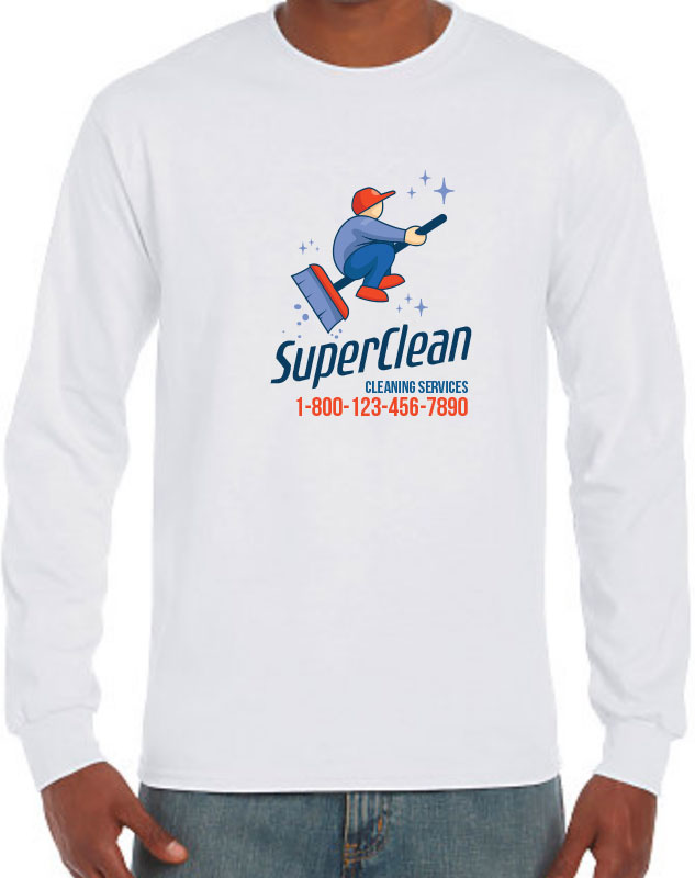 Long Sleeve Janitorial Crew T-Shirt
