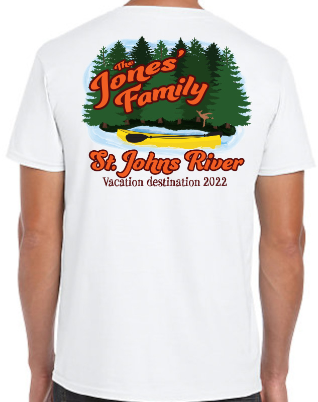 Kayaking Group Shirt with back imprint