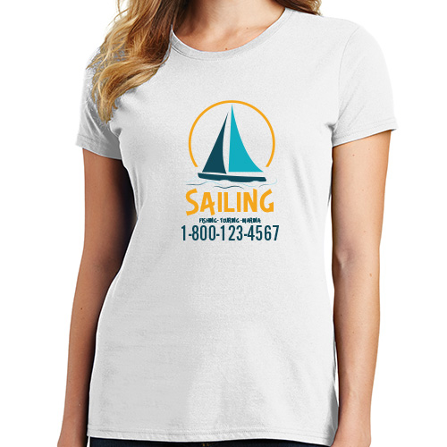 Ladies Sailboat Crew Shirts – Full Color