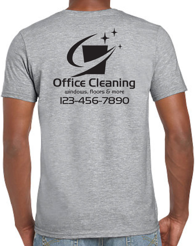 Office Cleaning Crew Uniforms with back imprint