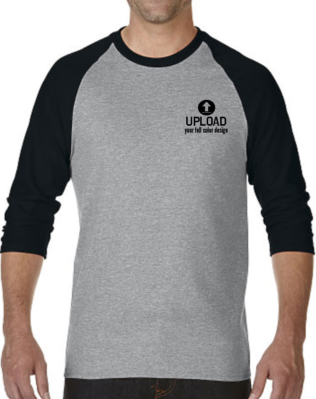 Personalized Raglan Shirts with front left imprint