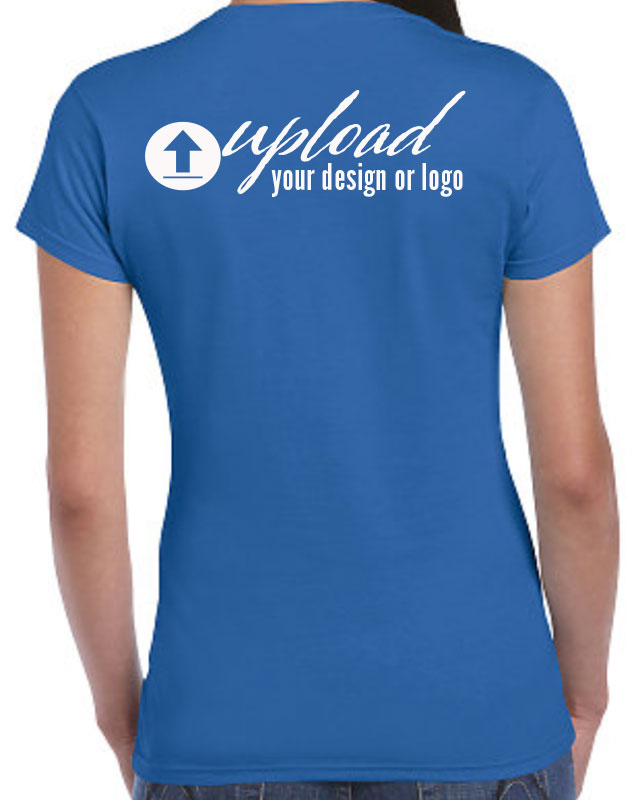 Custom Softstyle Ladies T-Shirts with back imprint