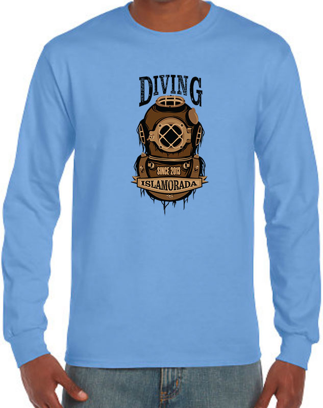 Long sleeve Sponge Diver Uniforms in blue