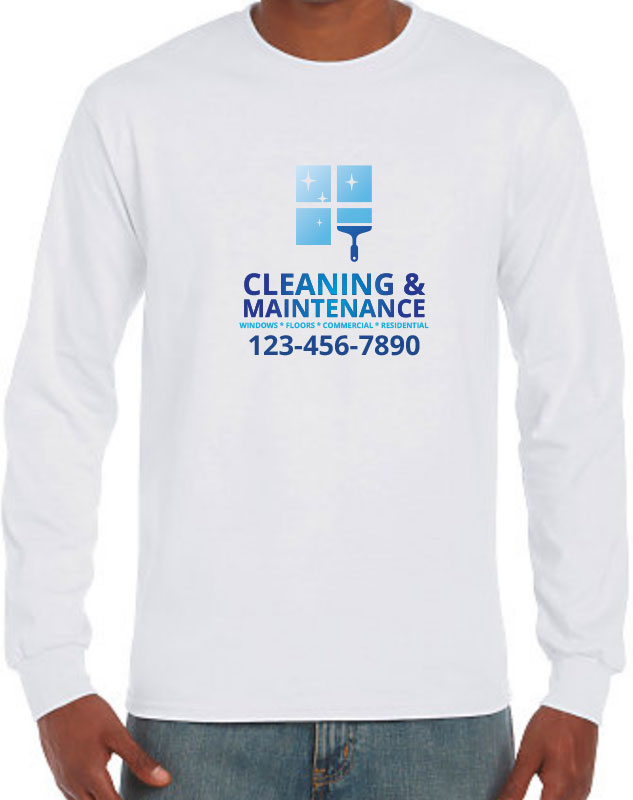 Long Sleeve Window Cleaning Crew T-Shirt