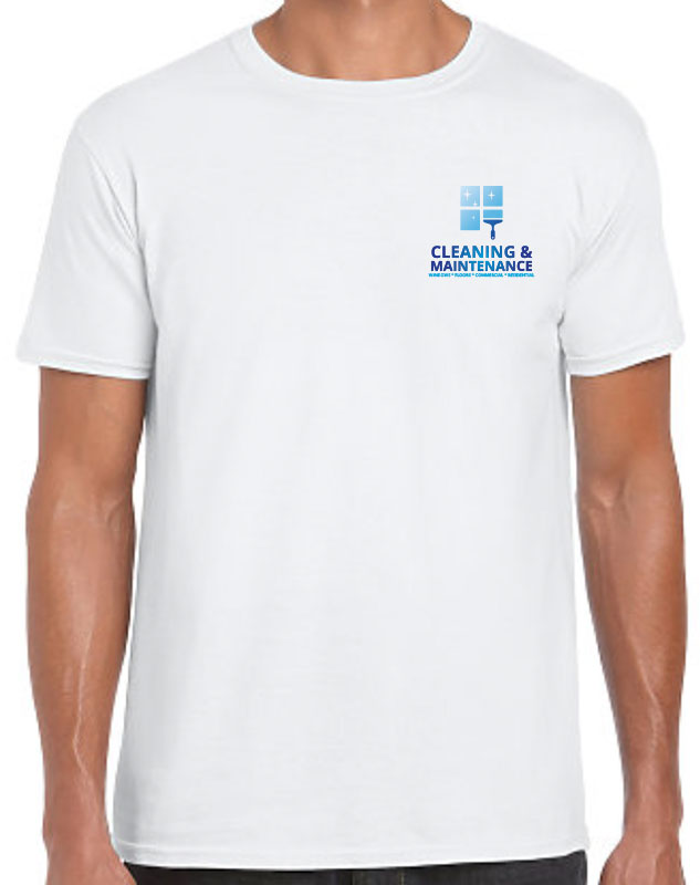 Window Cleaning Crew T-Shirt with front left imprint