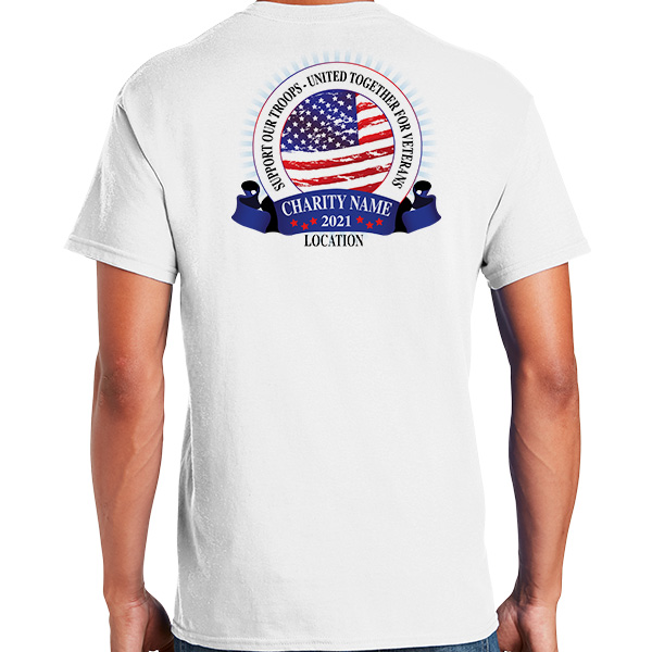 Personalized American Veterans Badge Volunteer Shirts
