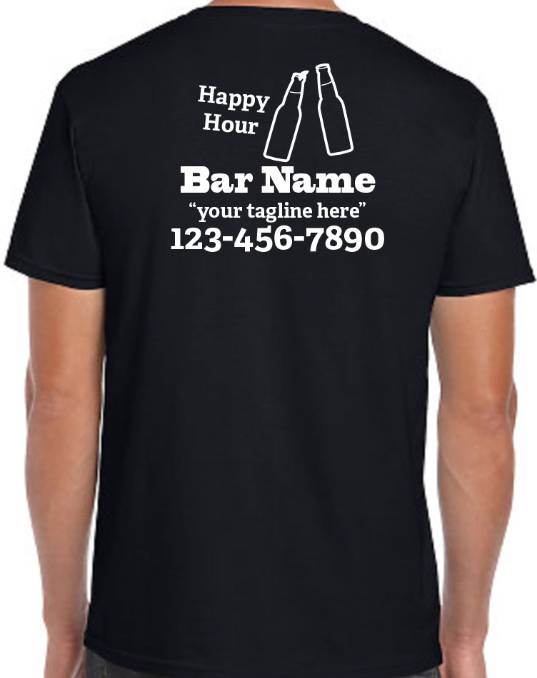 Happy Hour Bar Staff Uniform with back imprint