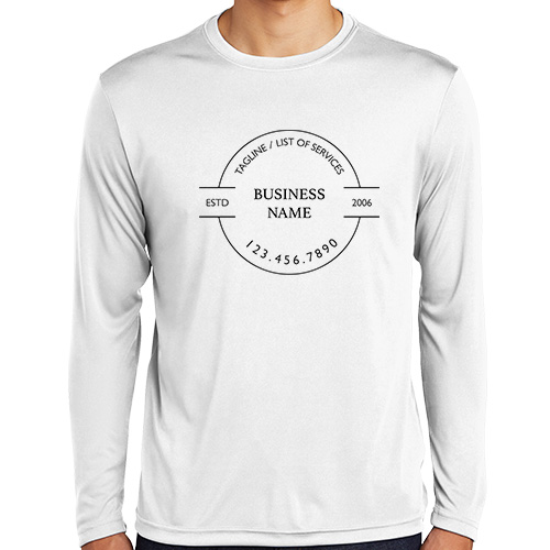 Long Sleeve Polyester Generic Business Logo T-Shirt Design