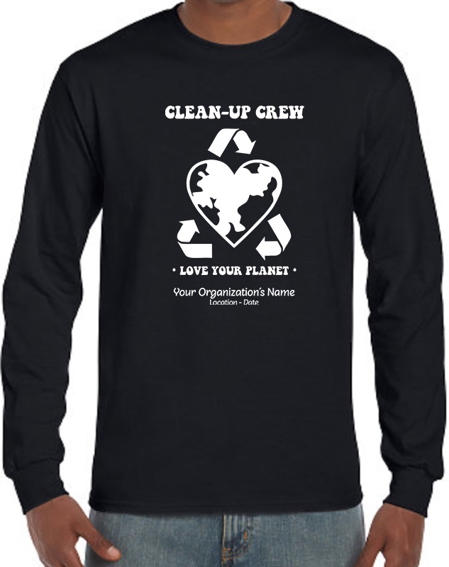 Long Sleeve Personalized Environmental Clean Up Crew