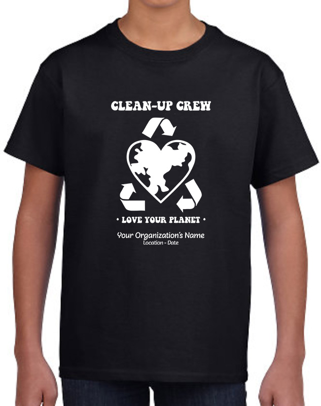 Personalized Environmental Clean Up Crew Youth Shirts