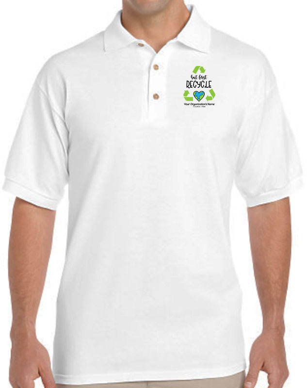 Recycle Awareness Custom Volunteer Polo Shirts