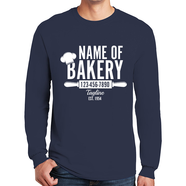 Long Sleeve Personalized Bakery Company T-Shirts