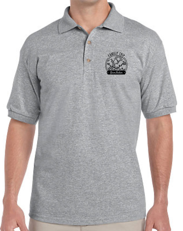 Personalized Mountain Vacation Family Polo Shirts