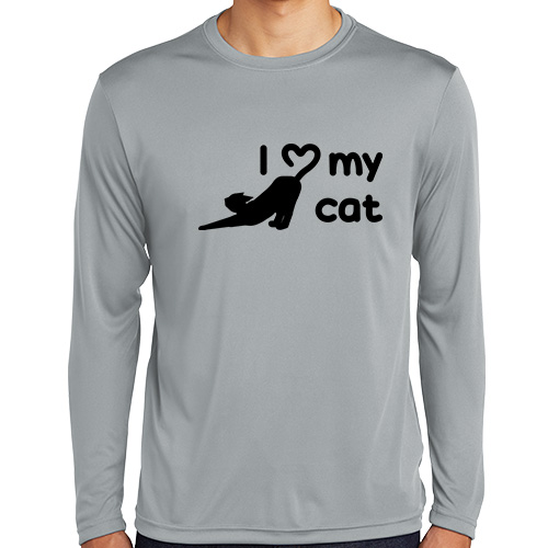 Long Sleeve Polyester I Love My Cat Shirts
