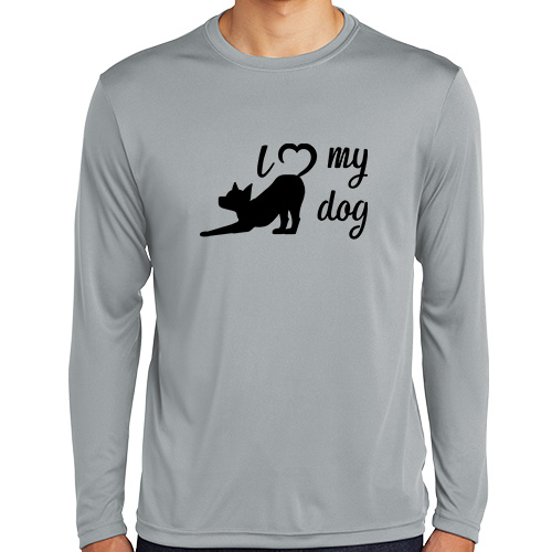 Long Sleeve Polyester I Love My Dog Shirts