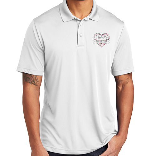 Polyester I Love My Dog Personalized Polos